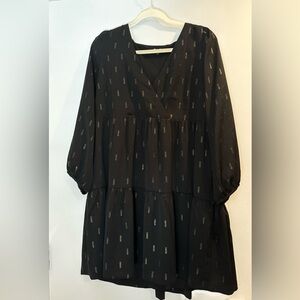 Madewell Black and Gold Dress